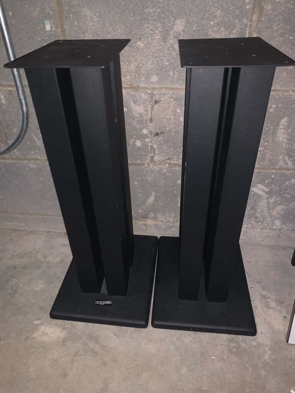 Pangea Audio DS400 Heavy-Duty All-Steel Speaker Stands - Black, Pair